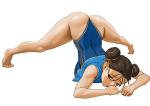 Rating: Safe Score: 63 Tags: ass barefoot brown_eyes brown_hair chun-li leotard moonlit parody spread_legs street_fighter wet white User: otaku_emmy