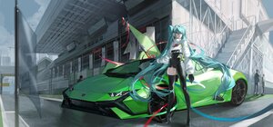 Rating: Safe Score: 58 Tags: aqua_eyes aqua_hair boots building buri_(retty9349) car hatsune_miku headphones long_hair ribbons stairs thighhighs twintails vocaloid zettai_ryouiki User: Flandre93