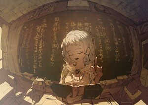 Rating: Safe Score: 22 Tags: book braids demizu_posuka original shirt sketch translation_request watermark white_hair User: FormX