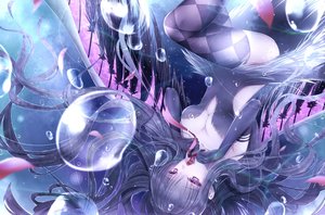 Rating: Safe Score: 165 Tags: akemi_homura akuma_homura breasts bubbles cleavage dress elbow_gloves gloves mahou_shoujo_madoka_magica mahou_shoujo_madoka_magica_movie ribbons thighhighs wings xuanlin_jingshuang User: Flandre93