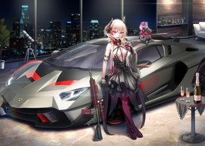 Rating: Safe Score: 111 Tags: anthropomorphism breasts building car city dancing_wolf dress drink fang flowers girls_frontline gloves gun horns m4_sopmod_ii_(girls_frontline) night pantyhose sky weapon User: RyuZU